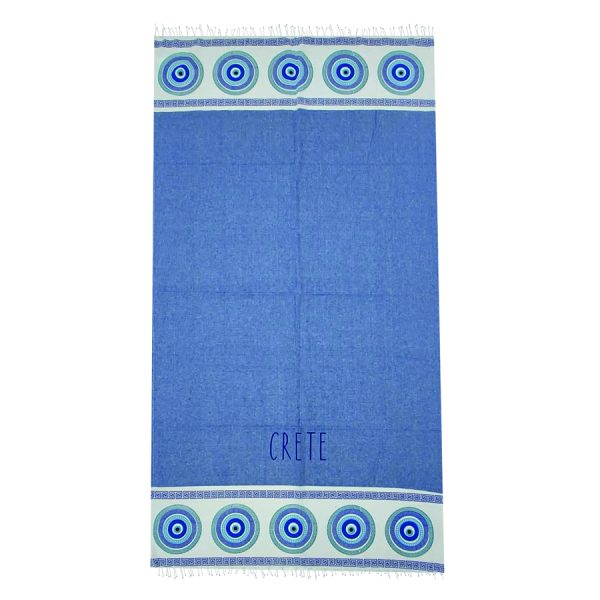 ΠΕΤΣΕΤΑ PESTEMAL ΜΕ ΜΑΤΑΚΙΑ ΚΡΗΤΗ ΓΑΛΑΖΙΟ /90Χ180ΕΚ /ΣΥΣΚ3