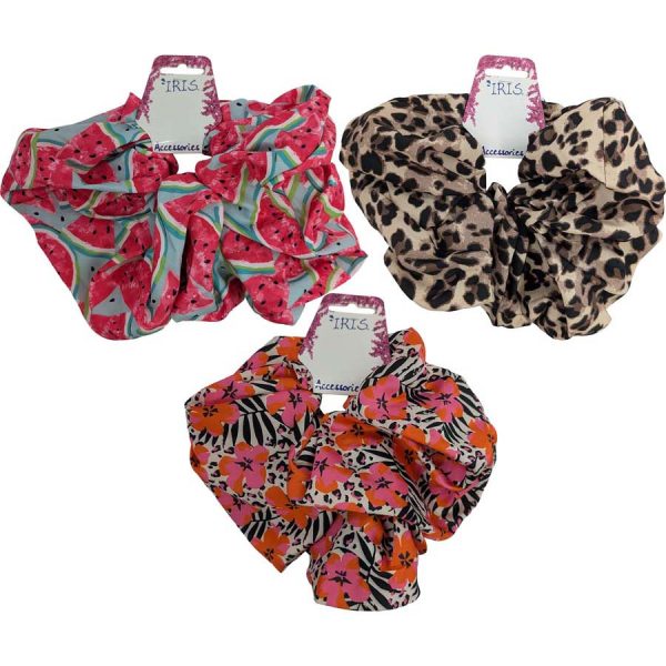 ΠΙΑΣΤΡΑΚΙΑ ΜΑΛΛΙΩΝ SCRUNCHIE 4ΣΧΕΔΙΑ /ΣΥΣΚ12