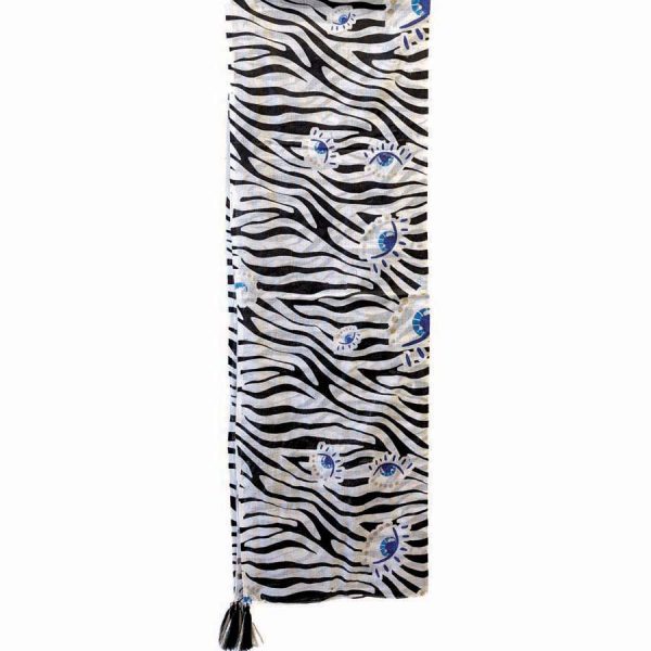 ΠΑΡΕΟ ΒΑΜΒ. ANIMAL PRINT ΜΕ ΜΑΤΙΑ ΑΣΠΡΟΜΑΥΡΟ /ΣΥΣΚ6