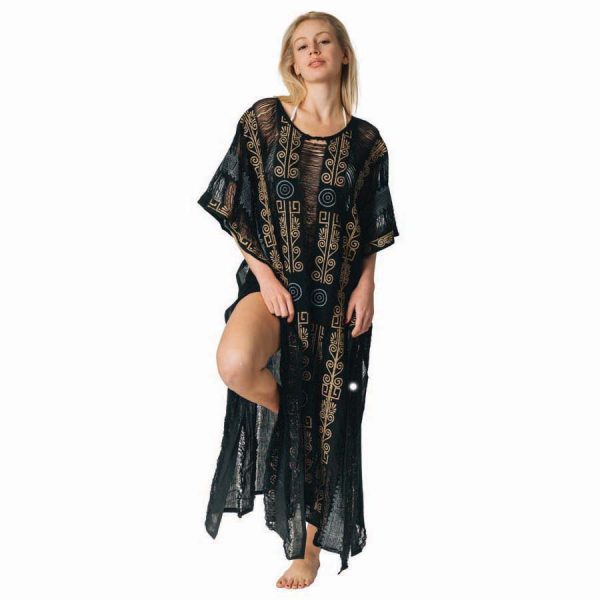 COTTON HAND BLOCK KAFTAN