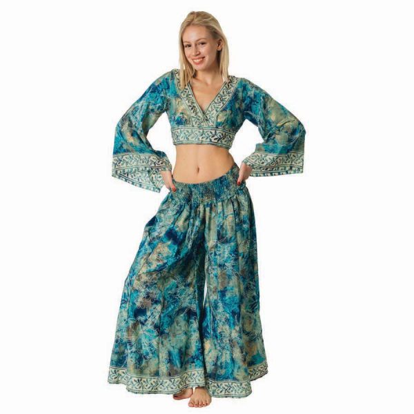 ΠΑΝΤΕΛΟΝΙ ΕΛΑΣΤΙΚΟ ΜΠΛΕ ΜΕ ΛΟΥΛΟΥΔΙΑ