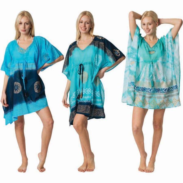 KAFTAN OMBREY WITH BLOCK PRINT