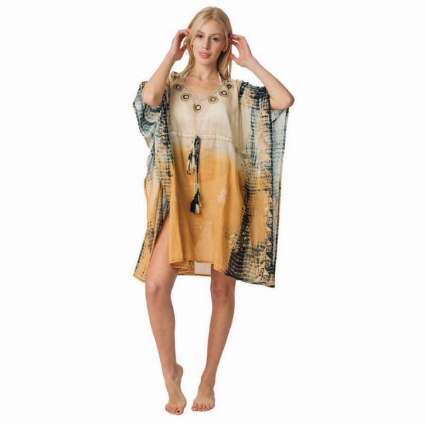 KAFTAN WITH BLOCK PRINT