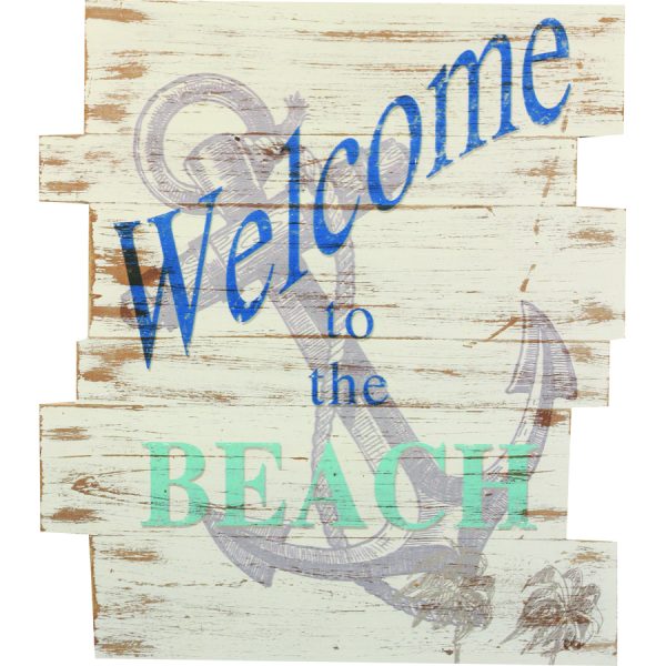 ΠΙΝΑΚΑΣ ΞΥΛ. "WELCOME TO THE BEACH"/44Χ50Χ2,5ΕΚ