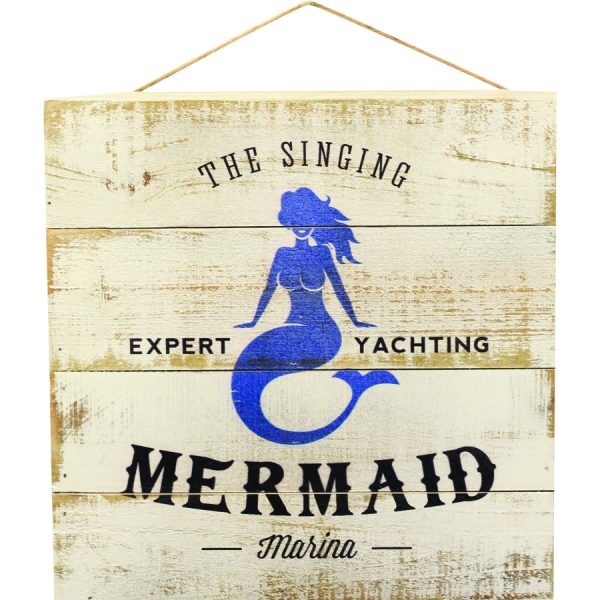 ΠΙΝΑΚΑΣ ΞΥΛ. "MERMAID" ΛΕΥΚΟ-ΜΠΕΖ/30Χ30Χ4,5ΕΚ