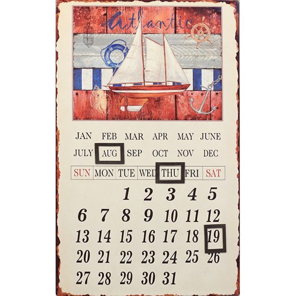 IRON CALENDAR 30Χ0,5Χ50CM