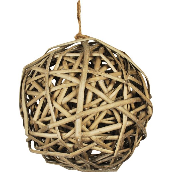 WILLOW BALL WITH JUTE HANGER  20CM