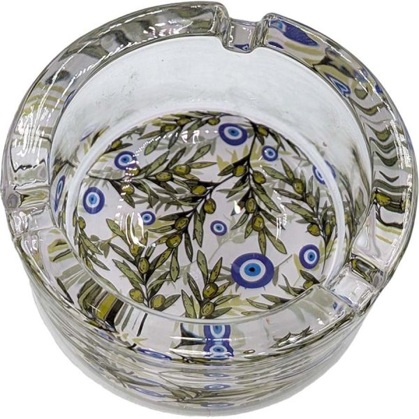 ΤΑΣΑΚΙ ΓΥΑΛΙΝΟ ΜΕ ΦΥΛΛΑ ΕΛΙΑΣ /8,5CM /ΣΥΣΚ6