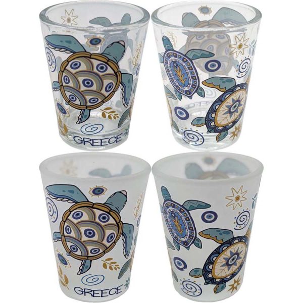 SHOT GLASS WITH TURTLES /5X6CM