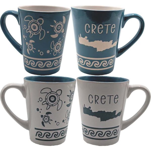 ΚΟΥΠΑ ΚΕΡΑΜΙΚΗ ΜΕ ΧΑΡΤΗ CRETE ΤΥΡΚΟΥΑΖ /8,7Χ10,6ΕΚ /ΣΥΣΚ12